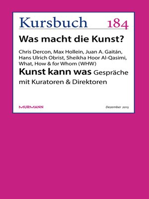 cover image of Kunst kann was